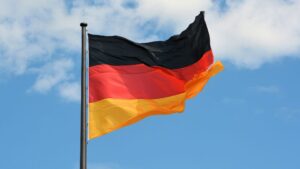 なびくドイツの国旗